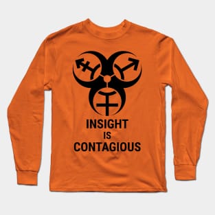 insight is contagious (trans biohazard) - black text Long Sleeve T-Shirt